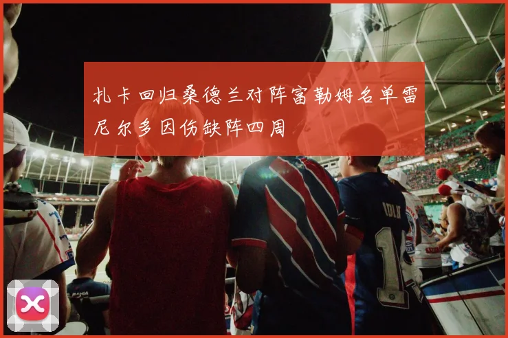 扎卡回归桑德兰对阵富勒姆名单雷尼尔多因伤缺阵四周